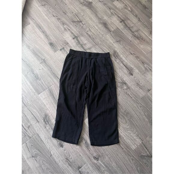 Eileen  Fisher 100% cotton Muslin Women Wide leg Pants sz Medium - Picture 2 of 5